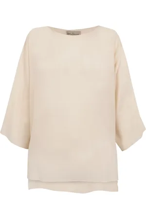 Cortana Bluser & Skjorter, Dame, , M, Bomuld, Sol, elfenben bomuld voile skjorte