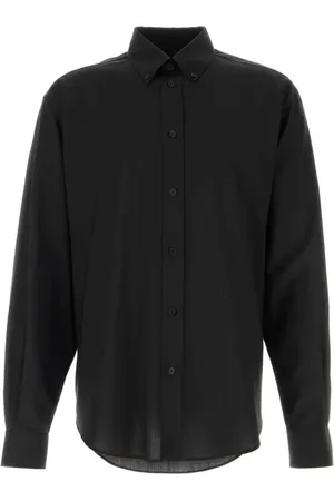 Fendi Skjorte, Herre, Sort, XL, Uld, Let uld skjorte Nero
