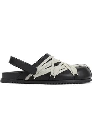 Rick Owens Sko, Dame, Sort, 36 EU, Uld, Sorte Lædersandaler Stilfulde Behagelige