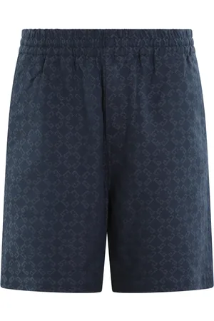 Givenchy Shorts, Herre, Blå, W30, Monogram Logo Blå Shorts