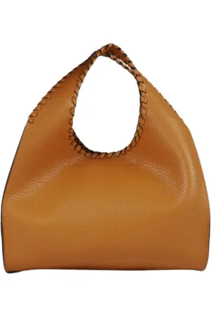 Lola Casademunt Taske, Dame, Brun, ONE SIZE, Uld, Kamel Shopper Taske med Syning Detalje
