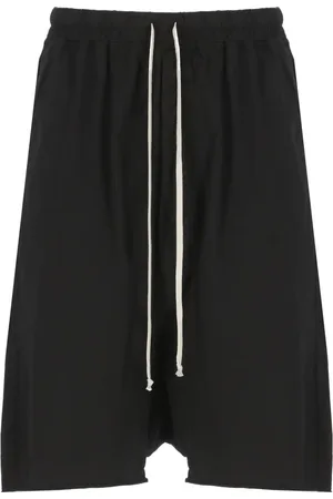 Rick Owens Shorts, Herre, Sort, XL, Bomuld, Sort Bomuld Bermuda Shorts Elastisk Talje