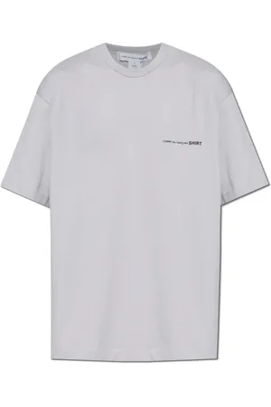 Comme des Garçons Top, Herre, Grå, S, Bomuld, T-shirt med trykt logo