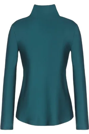 Giorgio Armani Top, Dame, Grøn, S, Elegant Grøn Silkebluse
