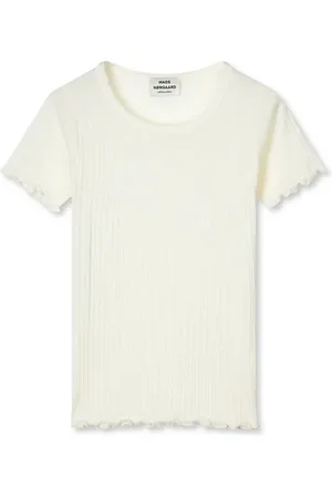 Mads Norgaard Top, Dame, Hvid, M, Bomuld, Vanilla Ice Pointella Trixy Tee