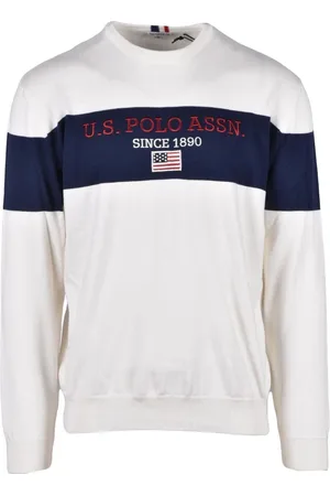 U.S. Polo Assn. Strik, Herre, Hvid, 2XL, Bomuld, Bomuld Kasjmir Strik Trøje
