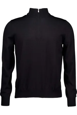 Gran Sasso Strik, Herre, Sort, M, Uld, Sort Stilfuld Model