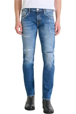 Antony Morato Jeans, Herre, Blå, W33, Denim, Komfort tapered fit denim jeans