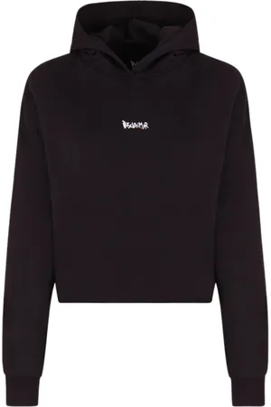 DISCLAIMER Sweathshirts & Hoodies, Dame, Sort, M, Bomuld, Sort Sweatshirt med Unik Stil