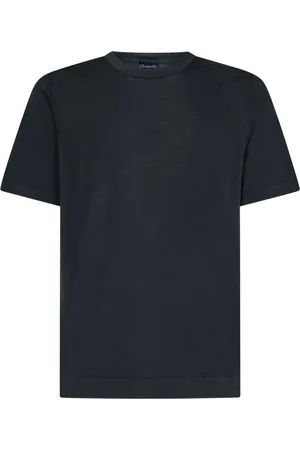 DRUMOHR Top, Herre, Sort, L, Bomuld, Sort Crew-Neck T-Shirt