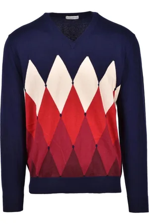 BALLANTYNE Strik, Herre, Flerfarvet, XL, Bomuld, Bomuld Cashmere Strik Trøje