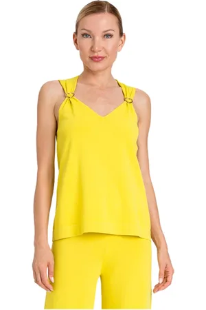 Twin-Set Top, Dame, Gul, XS, Gul Viskose Top Mist
