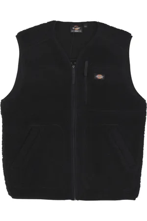 Dickies Jakke, Herre, Sort, S, Uld, Sort Sherpa Ærmeløs Vest med Lynlås