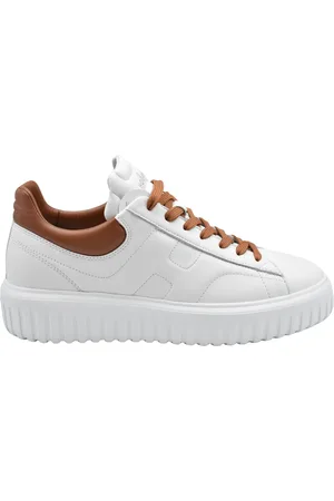 Hogan Sko, Herre, Hvid, 43 EU, Læder, Hvide Læder Snøresko Elegant Stil