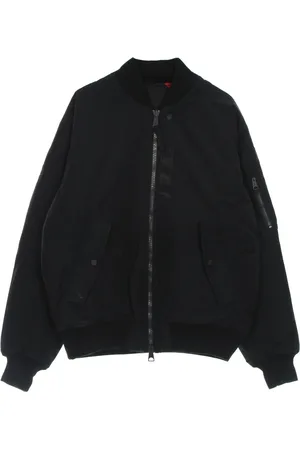 Jordan Jakke, Herre, Sort, XL, Bomuld, Vendbar Polstret Ma-1 Jakke Sort/Rød