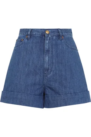 VALENTINO Shorts, Dame, Blå, W26, Uld, Stilfulde Denim Shorts til Kvinder