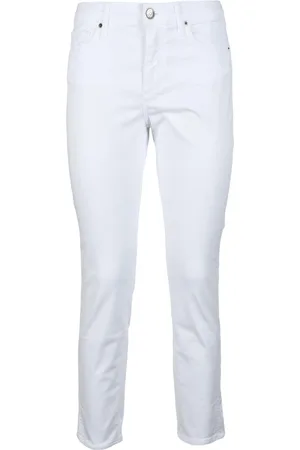 Armani Exchange Jeans, Dame, Hvid, W29, Bomuld, Stilfulde Jeans med Bomuld og Elastan