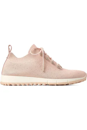 Jimmy Choo Sko, Dame, Lyserød, 40 EU, Uld, Stilfulde Sneakers til Mænd og Kvinder