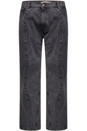 Y / PROJECT Jeans, Dame, Sort, W28, Bomuld, Sort Wire Jeans med Lodret Søm
