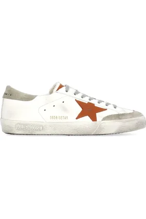 Golden Goose Sko, Herre, Hvid, 39 EU, Læder, Hvide Lædersneakers Ikonisk Stjernelogo