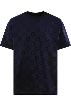 Givenchy Top, Herre, Blå, XL, Monogram Velvet Skjorte Blå