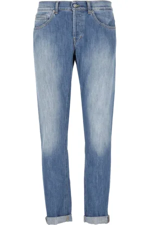 Dondup Jeans, Herre, Blå, W29, Bomuld, Blå Skinny Jeans med Bæltestropper