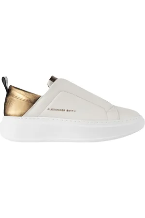 Alexander Smith Sko, Dame, Hvid, 41 EU, Læder, Wembley Slip-On Kvinde Hvid Bronze