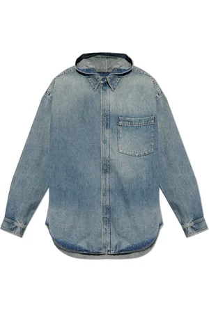 Balenciaga Skjorte, Herre, Blå, M, Denim, Denim skjorte
