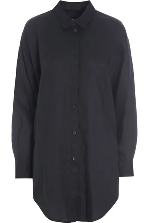 Bitte Kai Rand Bluser & Skjorter, Dame, Sort, M, Uld, Airy Linen Skjorte Sort
