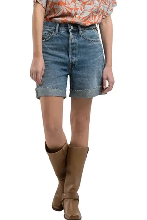 Replay Shorts, Dame, Blå, W24, Denim, Blå Denim Shorts