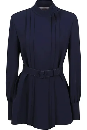 VALENTINO GARAVANI Bluser & Skjorter, Dame, Blå, S, Uld, Stilfuld TOP til modeelskere