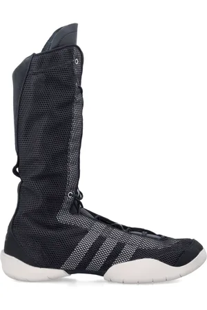 Y-3 Sko, Herre, Sort, 41 EU, Læder, Sorte Sneakers med Mesh og Læder