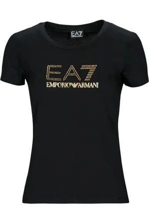 EA7 Top, Dame, Sort, XS, Uld, Sort T-shirt med Stampa modello 8Ntt67