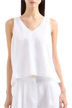 Armani Exchange Top, Dame, Hvid, M, Hvid Optisk Top Model Xw001177 Af12815