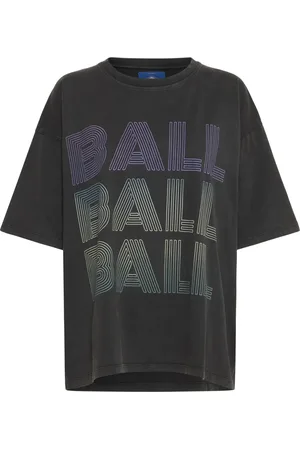 Ball Top, Dame, Sort, 2XL, Bomuld, Oversized Tee med Halve Ærmer