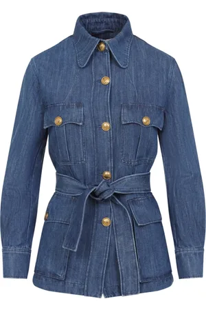 VALENTINO Jakke, Dame, Blå, XS, Uld, Stilfuld Denim Jakke til Mænd