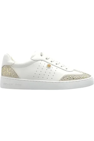 Michael Kors Sko, Dame, , 37 EU, Læder, Scotty Lace Up Cream Sneakers