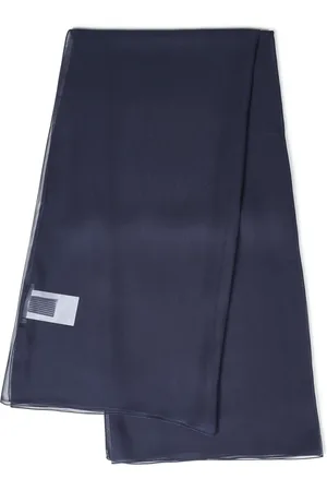 Alberta Ferretti Tilbehør, Dame, Blå, ONE SIZE, Chiffon, Blå Silke Chiffon Tørklæde Ss25