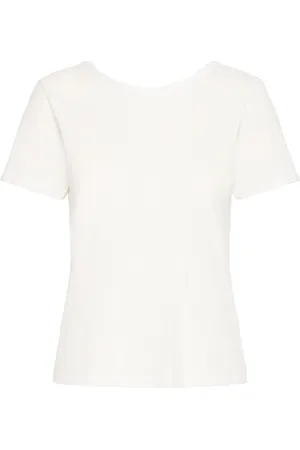 Ichi Top, Dame, Hvid, M, Bomuld, Cloud Dancer Tee Top Kort Ærme