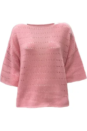 LU REN Strik, Dame, Lyserød, S, Uld, Kashmir Silke Sweater Rund Hals