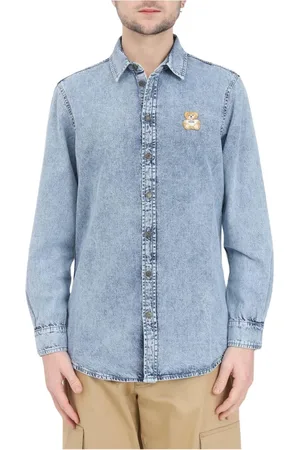 Moschino Skjorte, Herre, Blå, M, Bomuld, Couture Skjorte 100% Bomuld