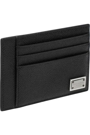 Dolce & Gabbana Tilbehør, Herre, Sort, ONE SIZE, Uld, Kortholder Punge til Stilfuld Organisation