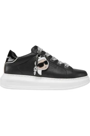 Karl Lagerfeld Sko, Dame, Sort, 40 EU, Læder, Sneakers kapri nft twin pendant kl62576t