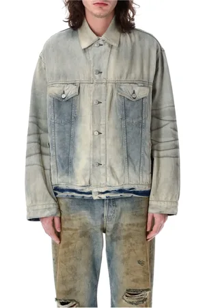 Acne Studios Jakke, Herre, Blå, S, Denim, Blå denimjakke med oversized pasform