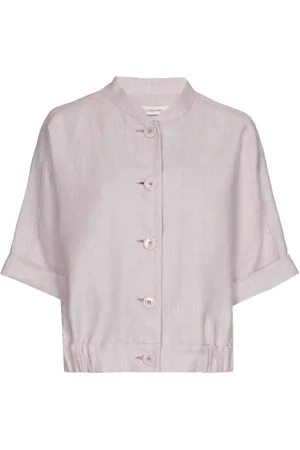 Marie Méro Jakke, Dame, Lilla, L, Bomuld, Lilla Elegant Jakke Bomuld Hør