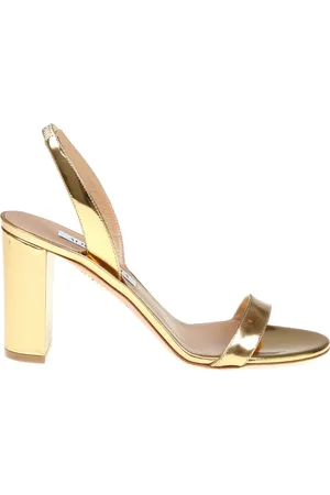 Aquazzura Sko, Dame, Gul, 36 EU, Uld, Elegante Soft Gold Sandaler
