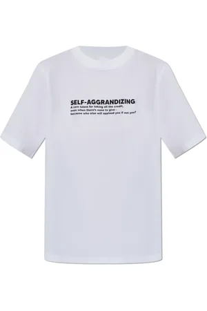 Victoria Beckham Top, Dame, Hvid, S, Bomuld, T-shirt med print