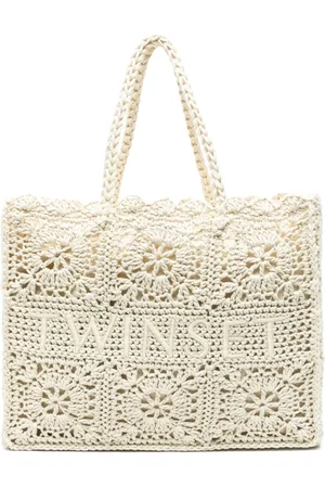 Twin-Set Taske, Dame, , ONE SIZE, Flettet Top Håndtag Broderet Taske