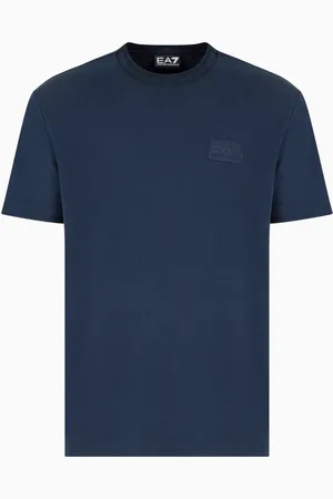 EA7 Top, Herre, Blå, M, Uld, Sporty Polo Shirt