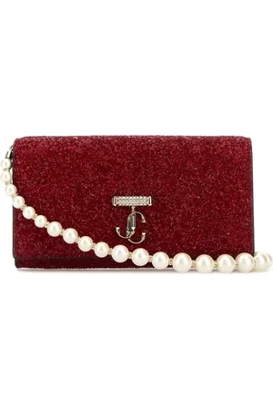 Jimmy Choo Taske, Dame, Rød, ONE SIZE, Ruby Avenue Wallet Chain Clutch